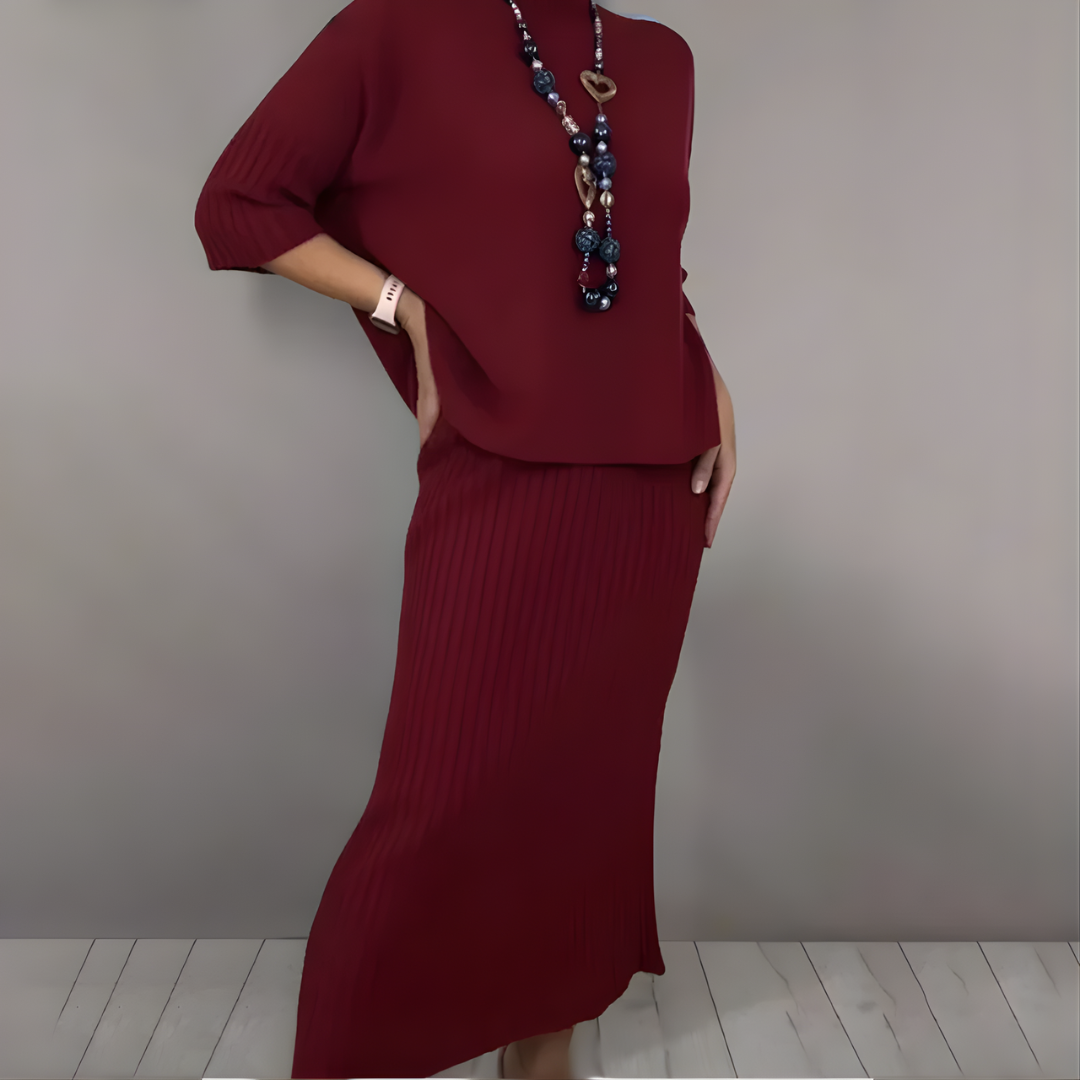 Molly | Knitted Sweater & Midi Skirt Set