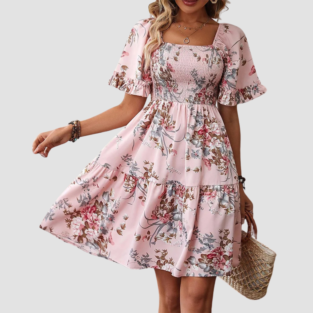 Amara | Elegant Flounce Sleeve Dress