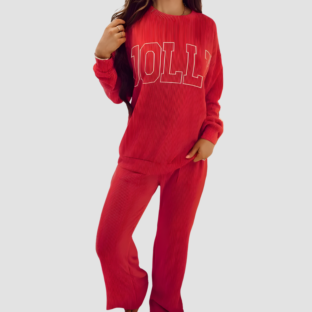 Riona | Festive Stripe Two-Piece Set