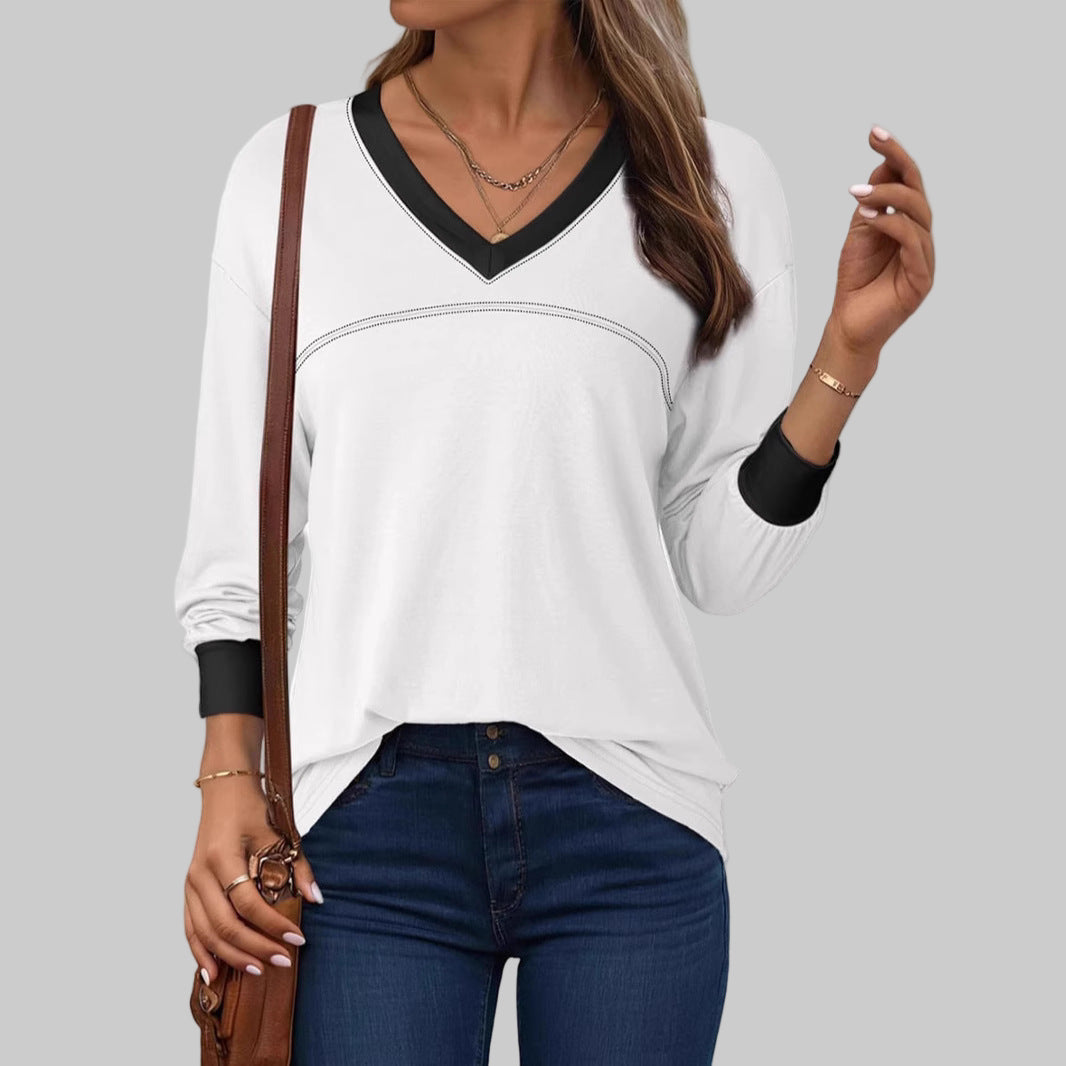 Alaina | Casual Long Sleeve V-Neck Top