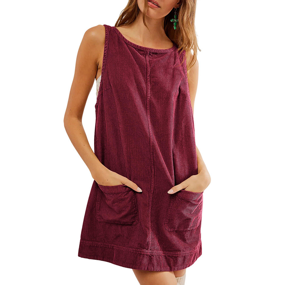 Victoria | Corduroy Overall Dress