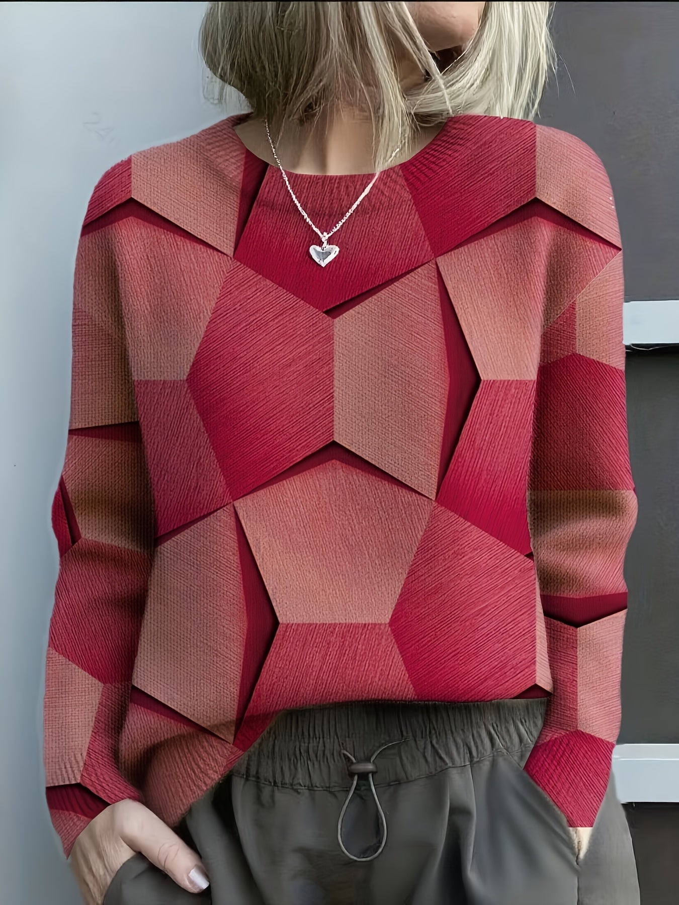 Averra | 3D Knit Geometric Sweater