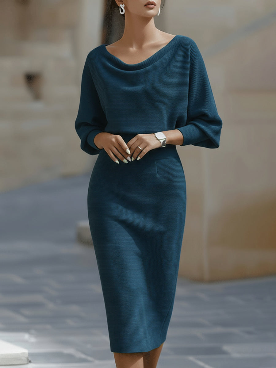 Ailany | Sculpted Elegance Midi Dress