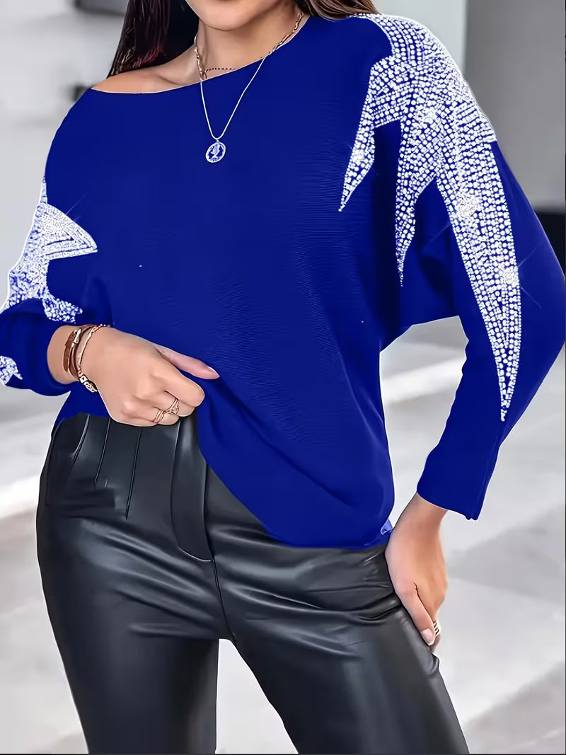 Bernadette | Long-Sleeve Star Print Sweater