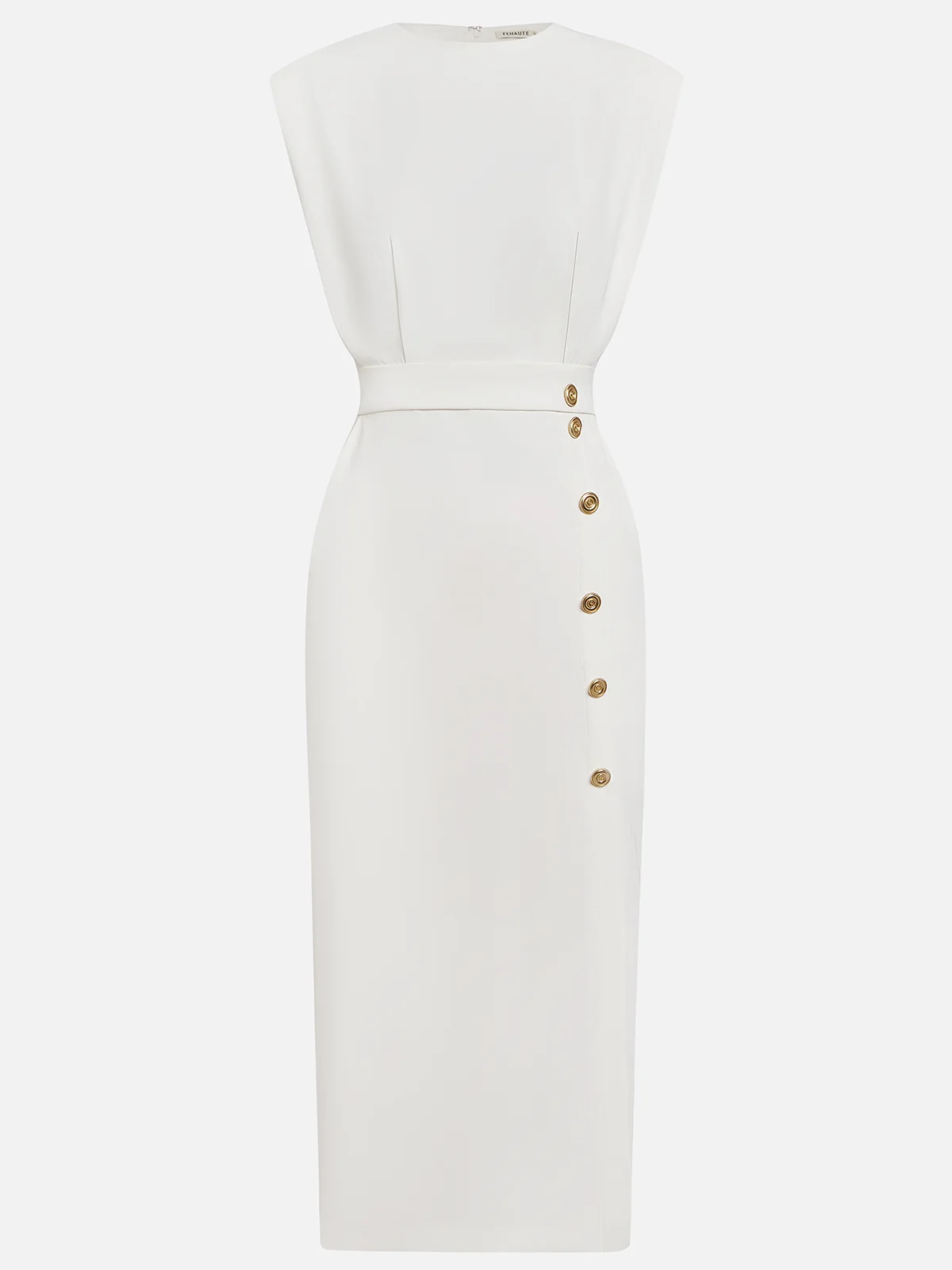 Malene | Button-Slit Midi Dress