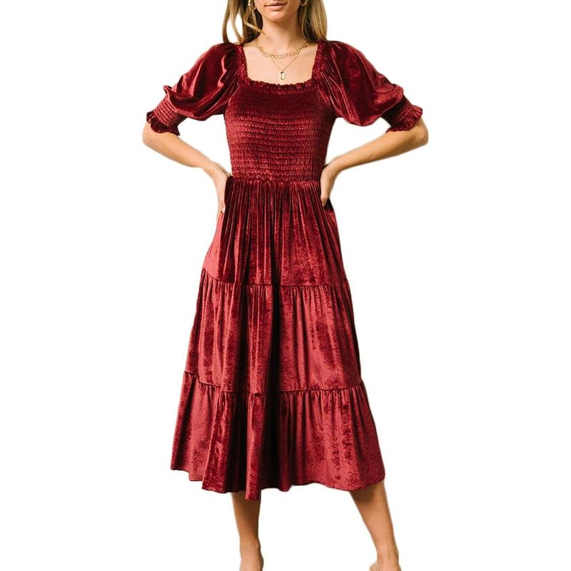 Melody | Square Neck Puff Sleeve Dress