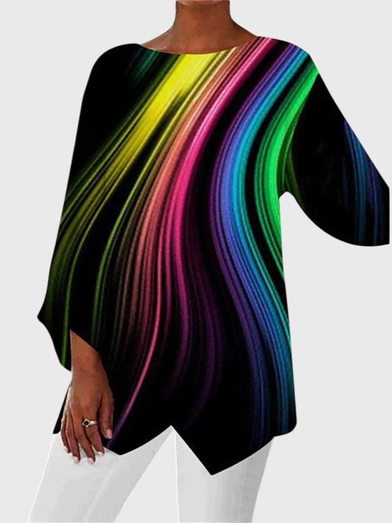 Alayah | Elegant Crew Neck Top