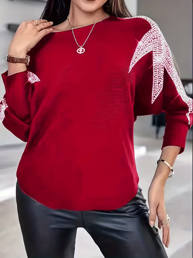 Bernadette | Long-Sleeve Star Print Sweater
