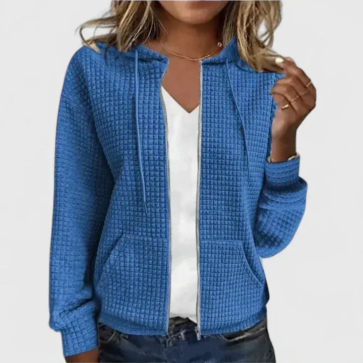 Brielle | Elegant Textured Zip Cardigan