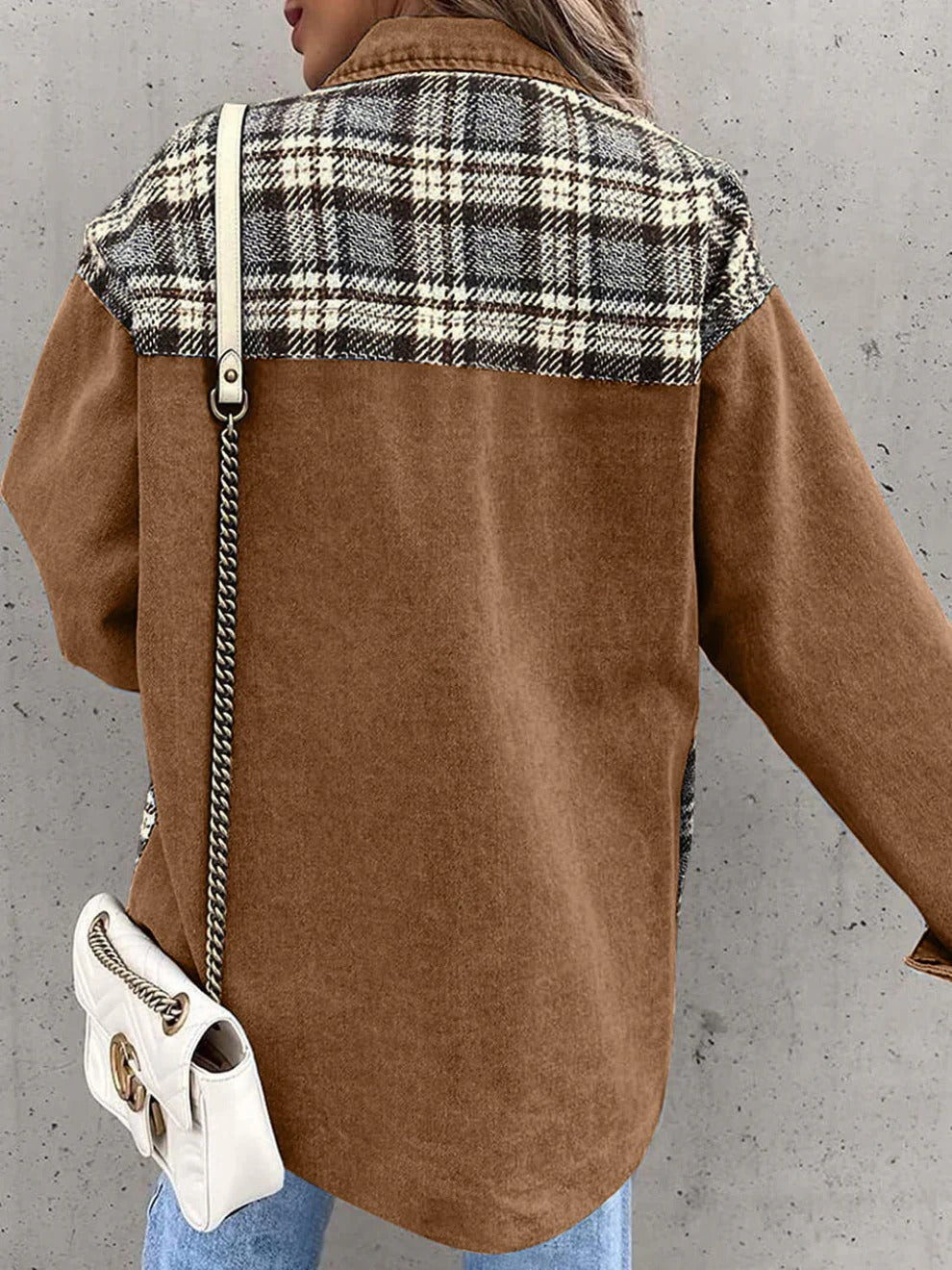 Sophie | Checkered Denim Jacket