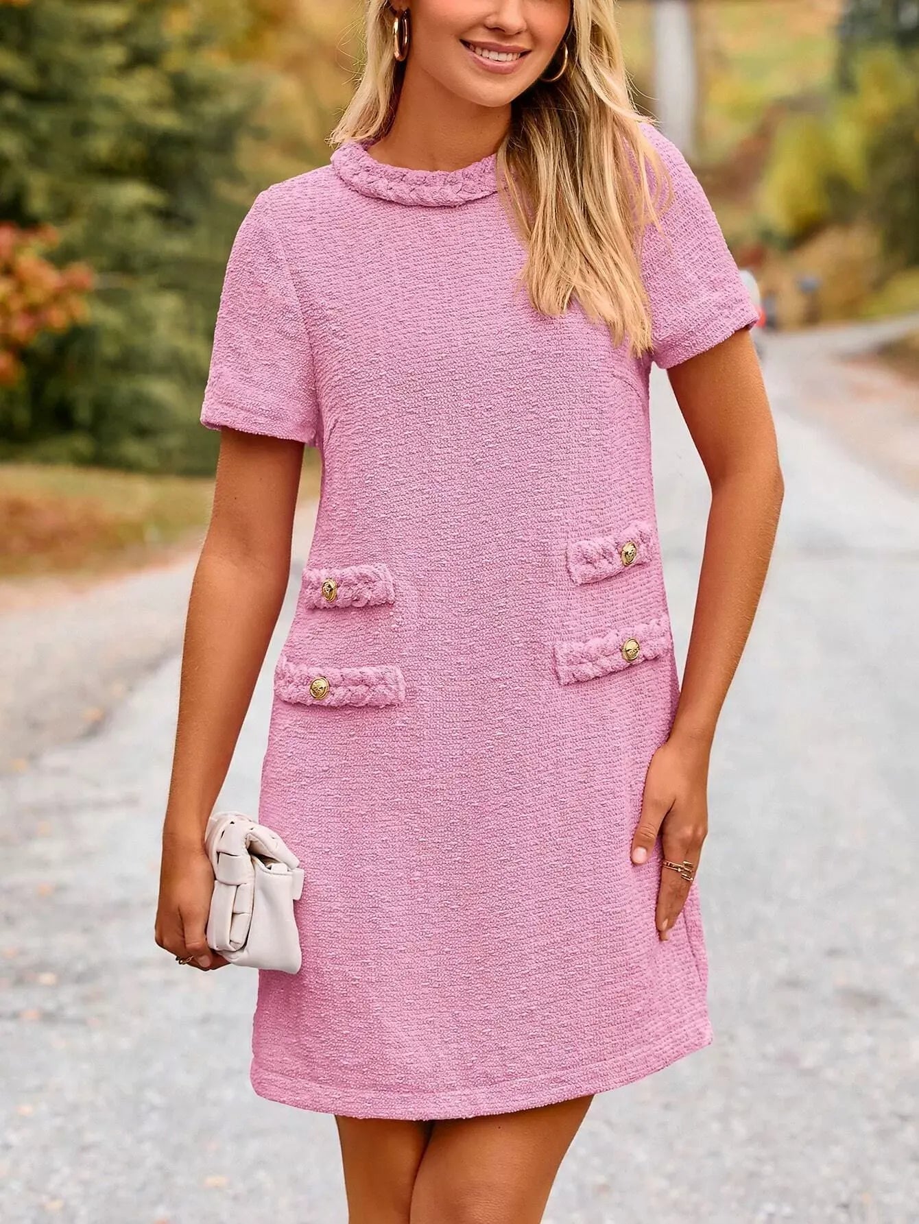Vivienne | Elegant Tweed Pencil Midi Dress