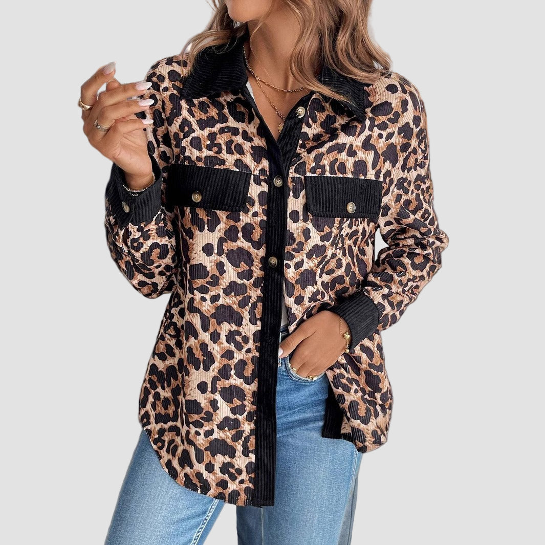 Charlotte | Corduroy Leopard Jacket