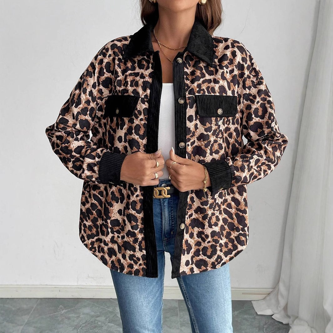 Charlotte | Corduroy Leopard Jacket