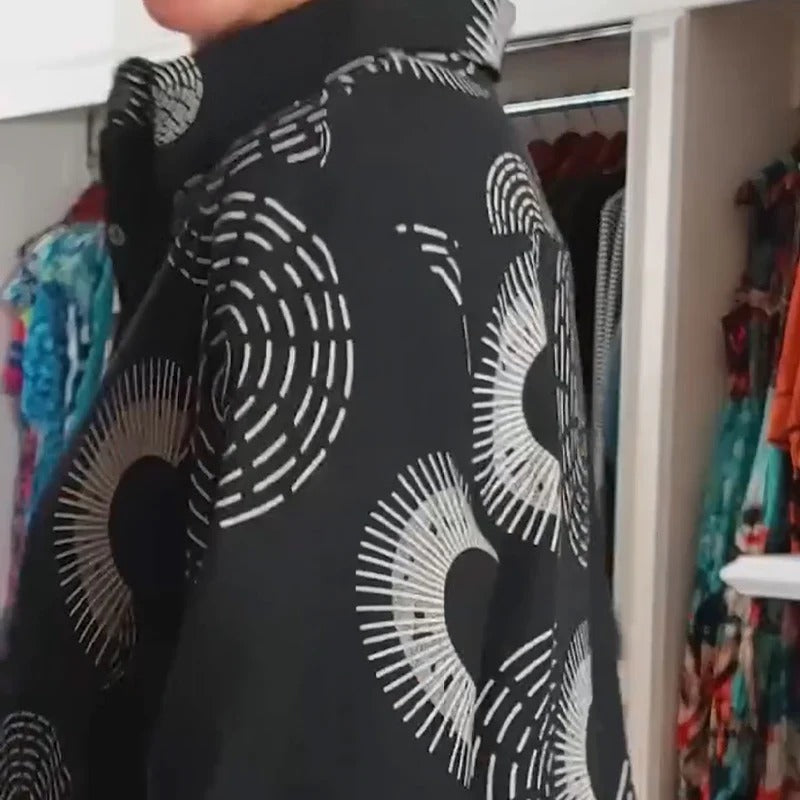 Lila | Elegant Printed Long Sleeve Dress