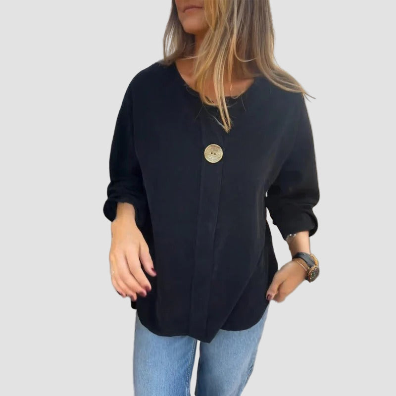 Isabella | Relaxed Blouse with Rolled-Up Sleeves