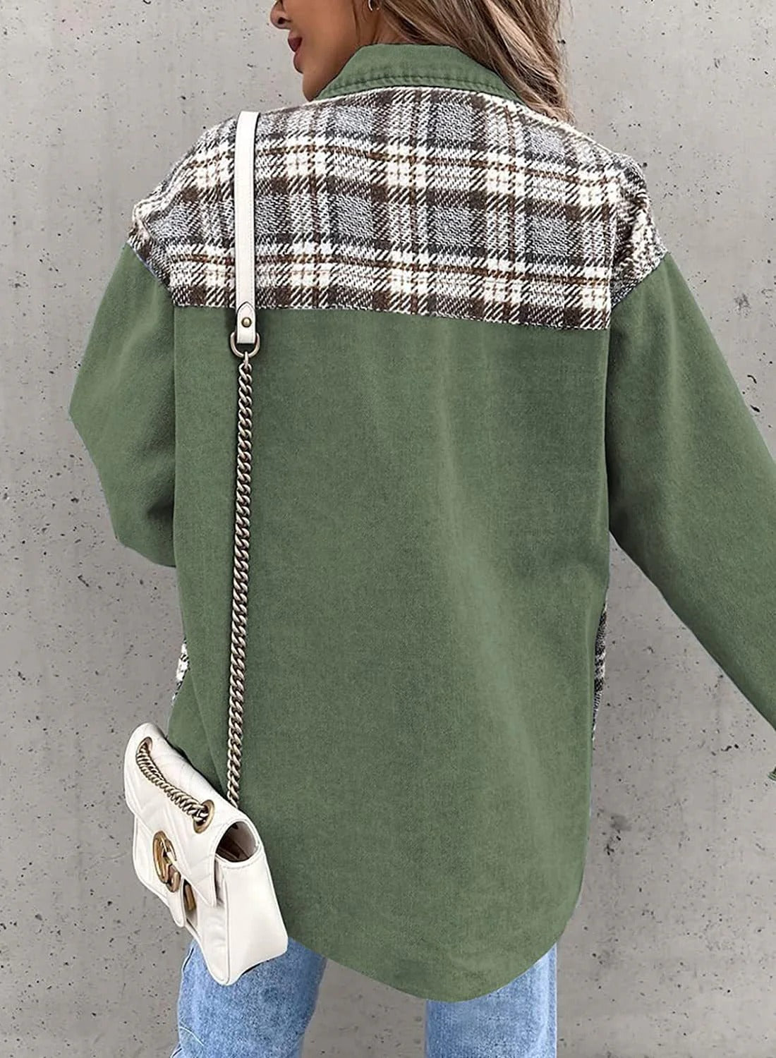 Sophie | Checkered Denim Jacket