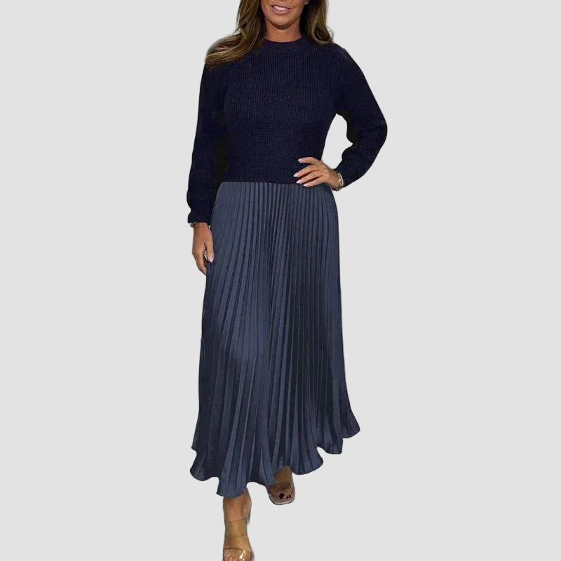 Camilla | Maxi Dress with Sweater & Pleated Skirt