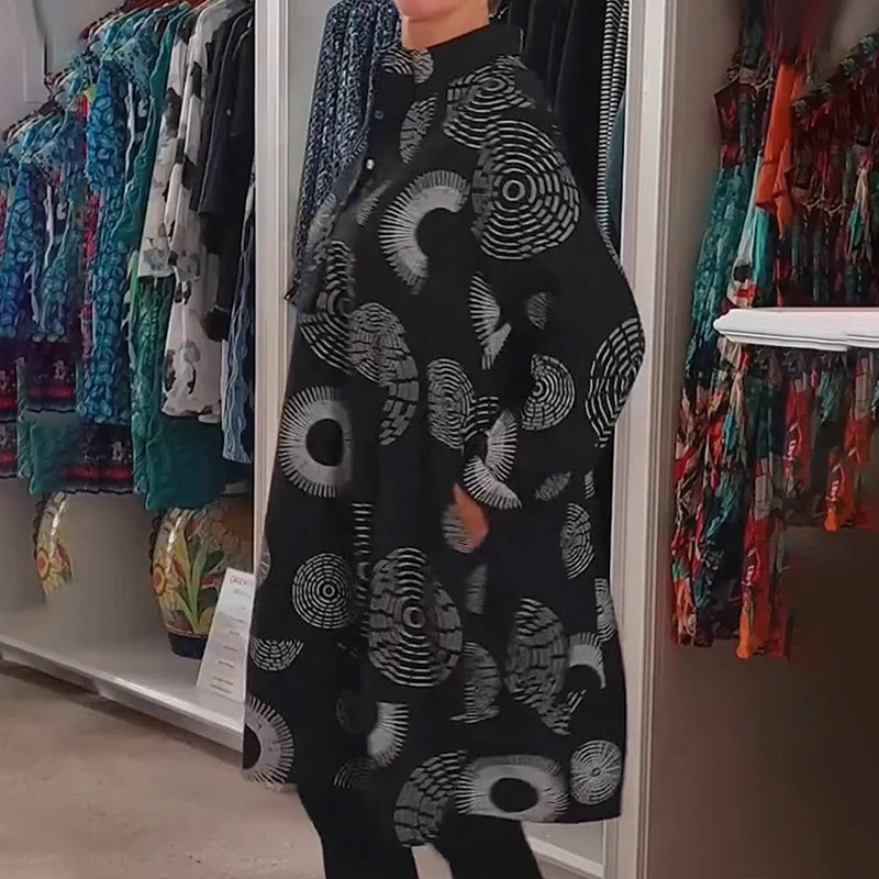 Lila | Elegant Printed Long Sleeve Dress