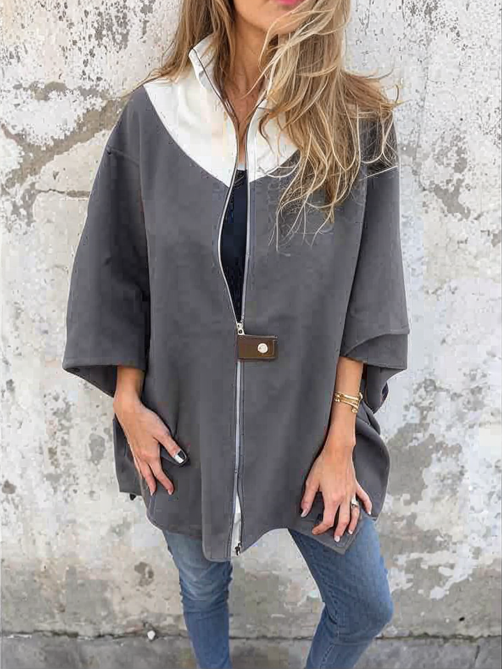 Francina | Loose Zipper Coat