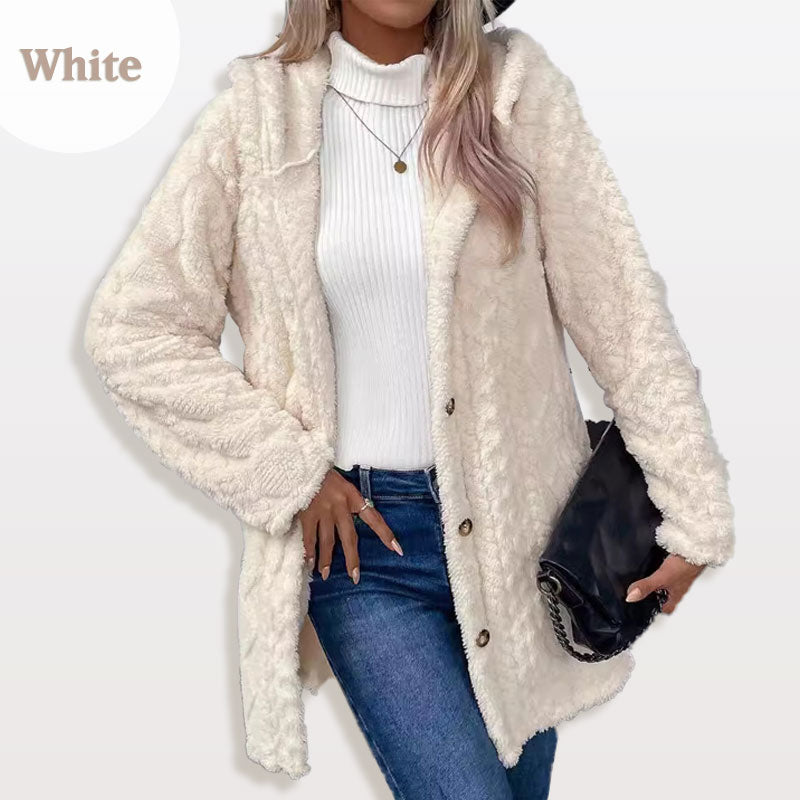 Avery | Warm Diamond-Pattern Hooded Jacket