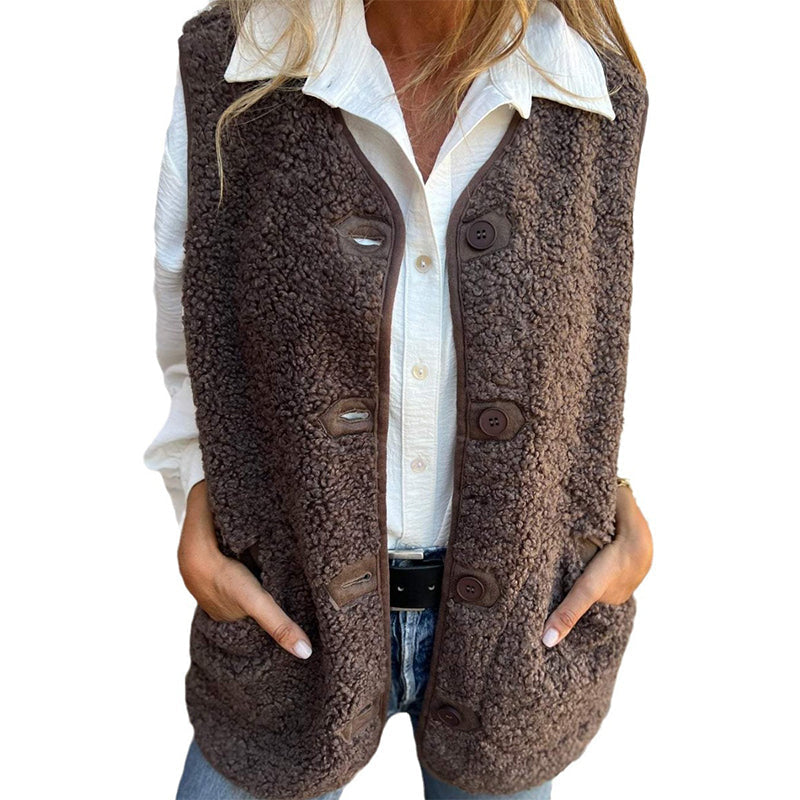 Lynora | Button-Down Short Warm Vest