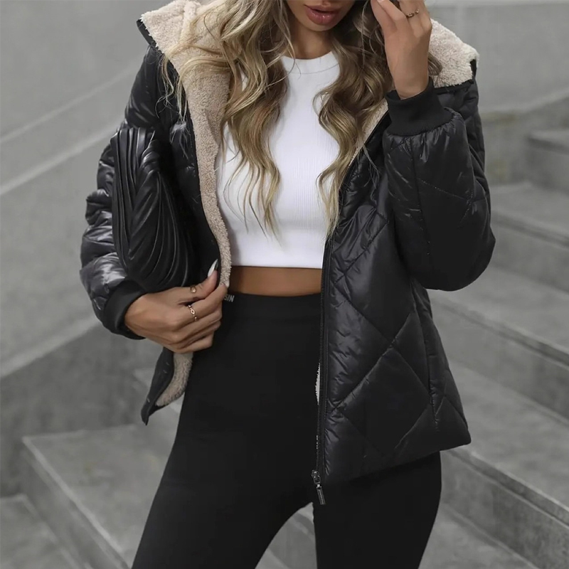 Willow | Cotton Hooded Checkered Jacket