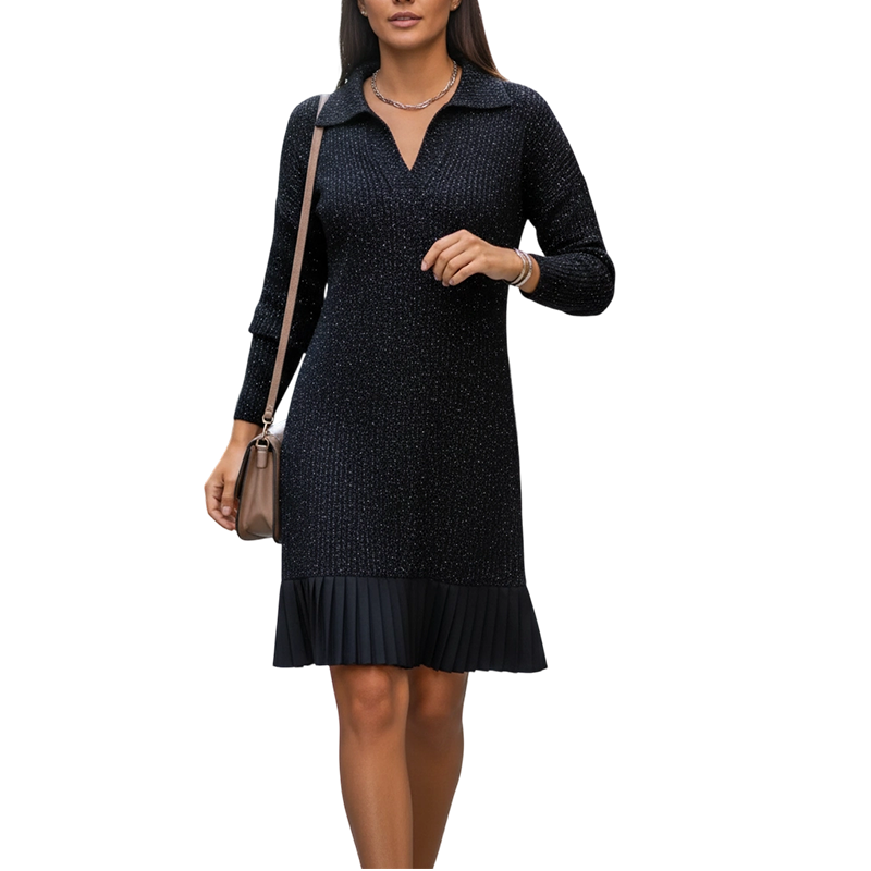 Clarisse | Sparkle V-Neck A-Line Dress